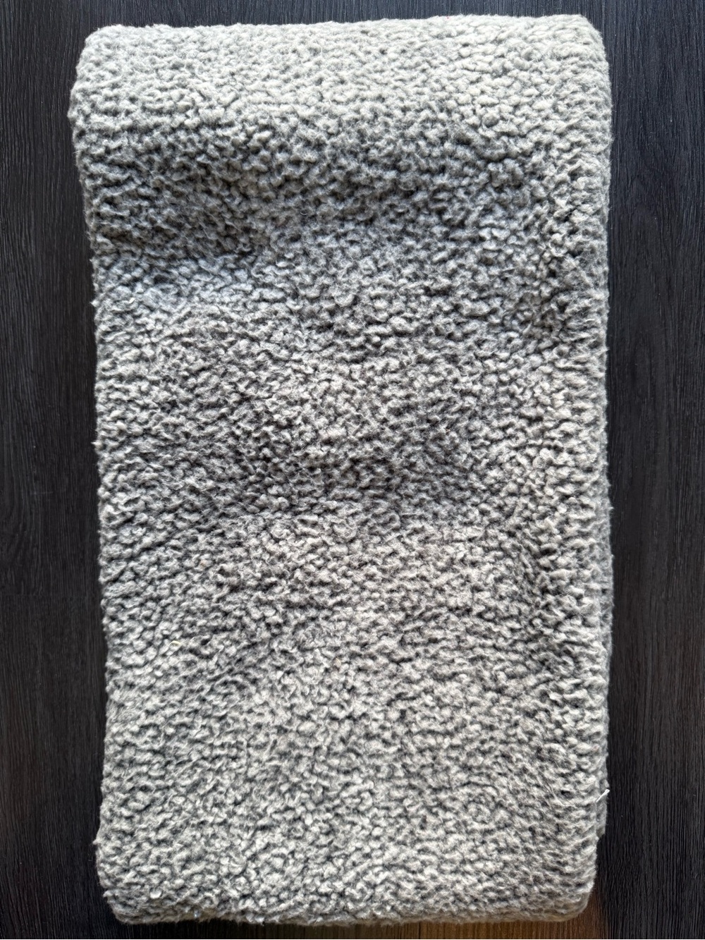 Cozy Sherpa Scarf in Heather Gray